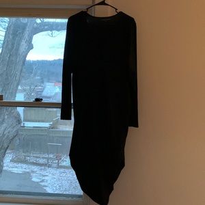 Universal Standard black V-neck Geneva Dress